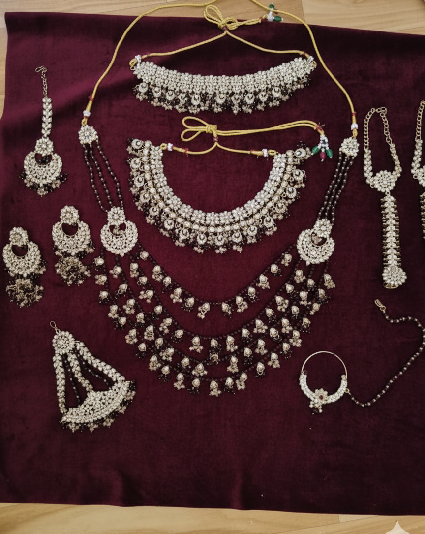 Wedding Collection Shadaw Stone Choker Bridal Jewelry Set